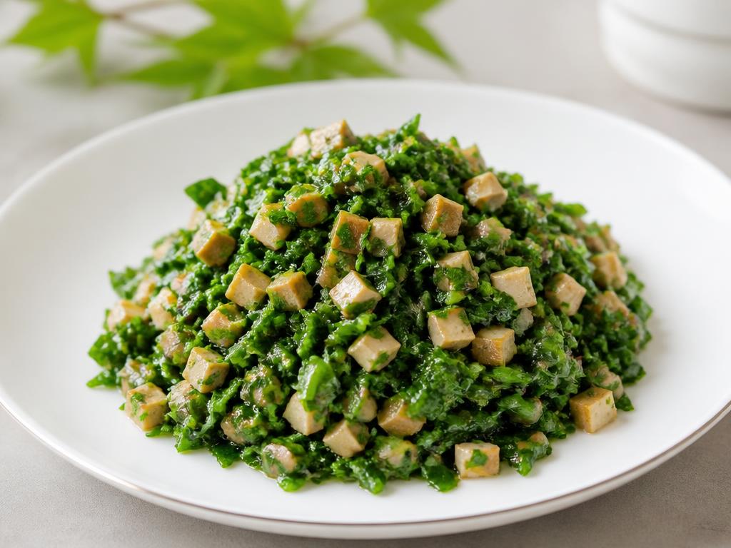 Malantou with Smoked Tofu (马兰头香干)
